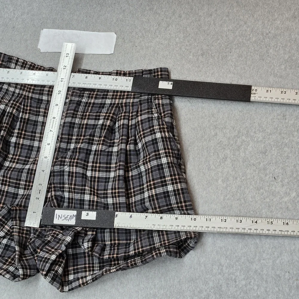 American Eagle Outfitters Women Shorts 10 Black Sleepwear Plaid Pajama Shorts